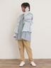 【Cross×Linen】フリルカラーブラウス（オフホワイト/ピンク/ベージュ/サックスブルー/ブルー）｜Samansa Mos2（サマンサ モスモス）通販