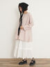 【Cross×Linen】フリルカラーブラウス（オフホワイト/ピンク/ベージュ/サックスブルー/ブルー）｜Samansa Mos2（サマンサ モスモス）通販