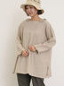 【Cross×Linen】フリルカラーブラウス（オフホワイト/ピンク/ベージュ/サックスブルー/ブルー）｜Samansa Mos2（サマンサ モスモス）通販