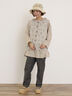 【Cross×Linen】フリルカラーブラウス（オフホワイト/ピンク/ベージュ/サックスブルー/ブルー）｜Samansa Mos2（サマンサ モスモス）通販