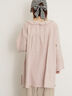 【Cross×Linen】フリルカラーブラウス（オフホワイト/ピンク/ベージュ/サックスブルー/ブルー）｜Samansa Mos2（サマンサ モスモス）通販