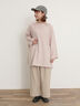 【Cross×Linen】フリルカラーブラウス（オフホワイト/ピンク/ベージュ/サックスブルー/ブルー）｜Samansa Mos2（サマンサ モスモス）通販