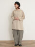 【Cross×Linen】フリルカラーブラウス（オフホワイト/ピンク/ベージュ/サックスブルー/ブルー）｜Samansa Mos2（サマンサ モスモス）通販