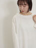 【Cross×Linen】フリルカラーブラウス（オフホワイト/ピンク/ベージュ/サックスブルー/ブルー）｜Samansa Mos2（サマンサ モスモス）通販