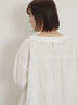 【Cross×Linen】フリルカラーブラウス（オフホワイト/ピンク/ベージュ/サックスブルー/ブルー）｜Samansa Mos2（サマンサ モスモス）通販