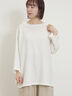 【Cross×Linen】フリルカラーブラウス（オフホワイト/ピンク/ベージュ/サックスブルー/ブルー）｜Samansa Mos2（サマンサ モスモス）通販
