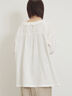 【Cross×Linen】フリルカラーブラウス（オフホワイト/ピンク/ベージュ/サックスブルー/ブルー）｜Samansa Mos2（サマンサ モスモス）通販