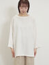 【Cross×Linen】フリルカラーブラウス（オフホワイト/ピンク/ベージュ/サックスブルー/ブルー）｜Samansa Mos2（サマンサ モスモス）通販