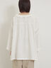 【Cross×Linen】フリルカラーブラウス（オフホワイト/ピンク/ベージュ/サックスブルー/ブルー）｜Samansa Mos2（サマンサ モスモス）通販
