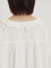 【Cross×Linen】フリルカラーブラウス（オフホワイト/ピンク/ベージュ/サックスブルー/ブルー）｜Samansa Mos2（サマンサ モスモス）通販