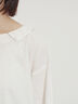 【Cross×Linen】フリルカラーブラウス（オフホワイト/ピンク/ベージュ/サックスブルー/ブルー）｜Samansa Mos2（サマンサ モスモス）通販