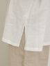 【Cross×Linen】フリルカラーブラウス（オフホワイト/ピンク/ベージュ/サックスブルー/ブルー）｜Samansa Mos2（サマンサ モスモス）通販