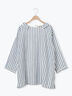 【Cross×Linen】フリルカラーブラウス（オフホワイト/ピンク/ベージュ/サックスブルー/ブルー）｜Samansa Mos2（サマンサ モスモス）通販