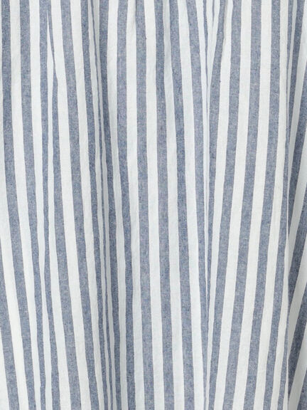 【Cross×Linen】フリルカラーブラウス（オフホワイト/ピンク/ベージュ/サックスブルー/ブルー）｜Samansa Mos2（サマンサ モスモス）通販