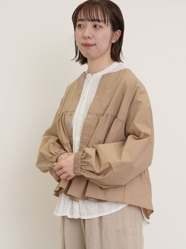 セール】 ティアードジャケット（ブラック/ベージュ/カーキ/アウター