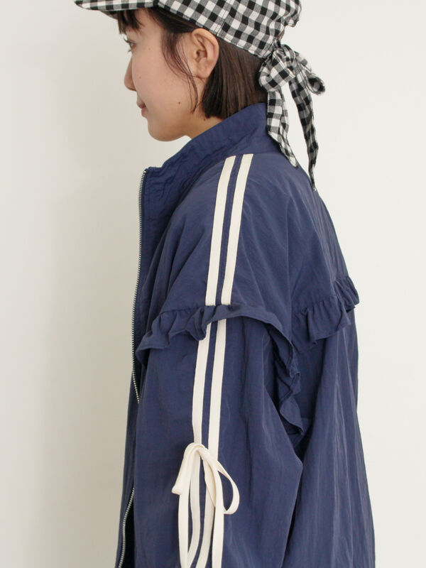 セール】 フリルトラックジャケット（オフホワイト/カーキ/ネイビー