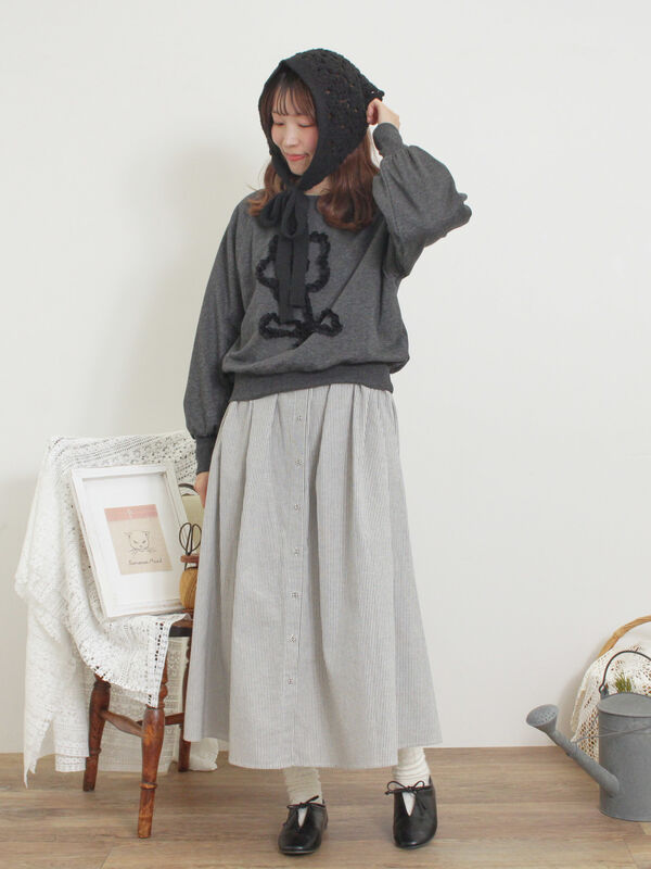 セール】 ◎レースコードスウェット（グレー/チャコールグレー/キナリ