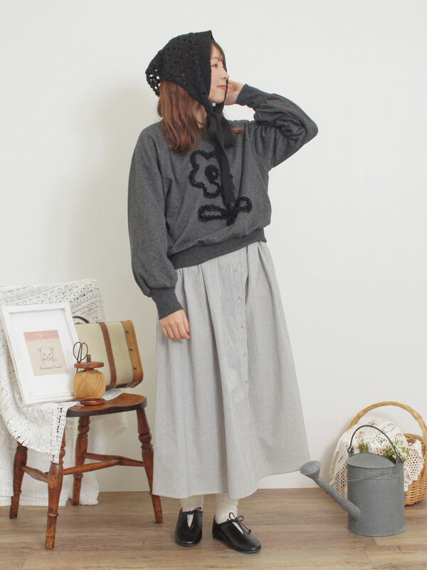 セール】 ◎レースコードスウェット（グレー/チャコールグレー/キナリ