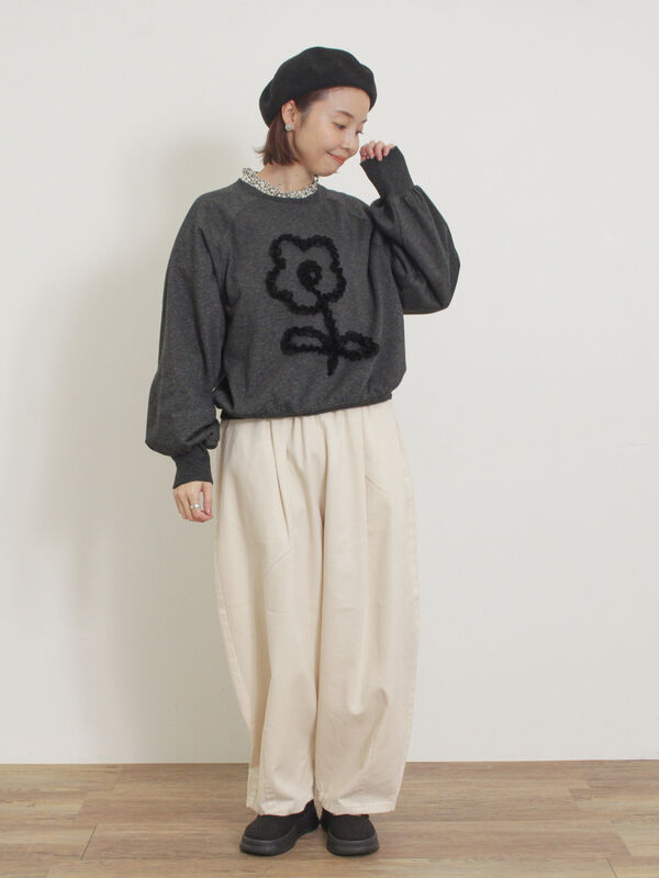 セール】 ◎レースコードスウェット（グレー/チャコールグレー/キナリ