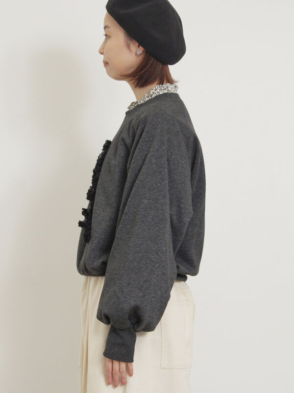 セール】 ◎レースコードスウェット（グレー/チャコールグレー/キナリ