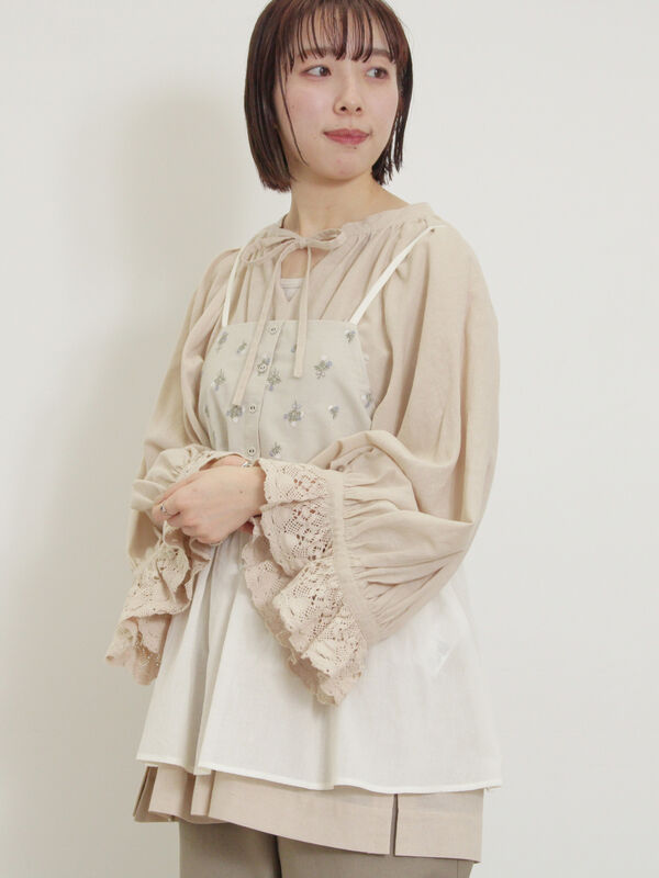 花柄刺繍シアービスチェ | ファッション,アパレル,トップス