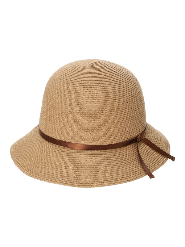 セール】 サイドちびリボンハット（ブラウン/キナリ/アクセサリー