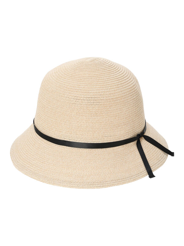 セール】 サイドちびリボンハット（ブラウン/キナリ/アクセサリー