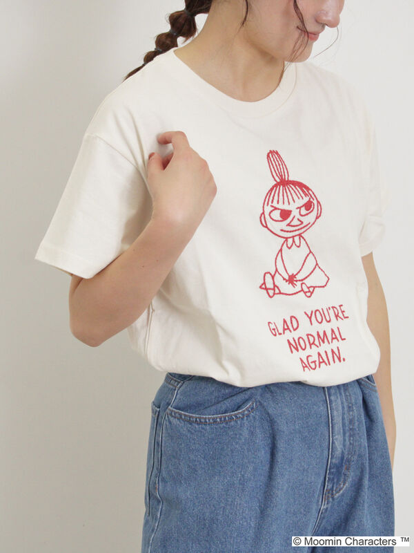 【MOOMOIN×Samansa Mos2】ぽこぽこ刺繍Tシャツ（キナリ）｜Samansa Mos2（サマンサ モスモス）通販