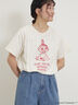 【MOOMOIN×Samansa Mos2】ぽこぽこ刺繍Tシャツ（チャコールグレー/ベージュ/キナリ）｜Samansa Mos2（サマンサ モスモス）通販