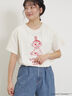 【MOOMOIN×Samansa Mos2】ぽこぽこ刺繍Tシャツ（チャコールグレー/ベージュ/キナリ）｜Samansa Mos2（サマンサ モスモス）通販