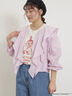 【MOOMOIN×Samansa Mos2】ぽこぽこ刺繍Tシャツ（チャコールグレー/ベージュ/キナリ）｜Samansa Mos2（サマンサ モスモス）通販
