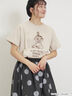 【MOOMOIN×Samansa Mos2】ぽこぽこ刺繍Tシャツ（チャコールグレー/ベージュ/キナリ）｜Samansa Mos2（サマンサ モスモス）通販