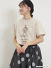 【MOOMOIN×Samansa Mos2】ぽこぽこ刺繍Tシャツ（チャコールグレー/ベージュ/キナリ）｜Samansa Mos2（サマンサ モスモス）通販