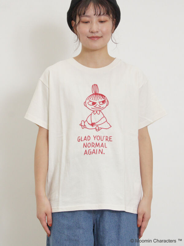 セール】 【MOOMOIN×Samansa Mos2】ぽこぽこ刺繍Tシャツ