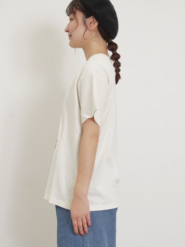 セール】 【MOOMOIN×Samansa Mos2】ぽこぽこ刺繍Tシャツ