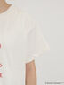 【MOOMOIN×Samansa Mos2】ぽこぽこ刺繍Tシャツ（チャコールグレー/ベージュ/キナリ）｜Samansa Mos2（サマンサ モスモス）通販