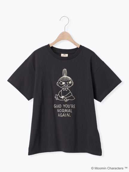 【MOOMOIN×Samansa Mos2】ぽこぽこ刺繍Tシャツ（チャコールグレー/ベージュ/キナリ）｜Samansa Mos2（サマンサ モスモス）通販