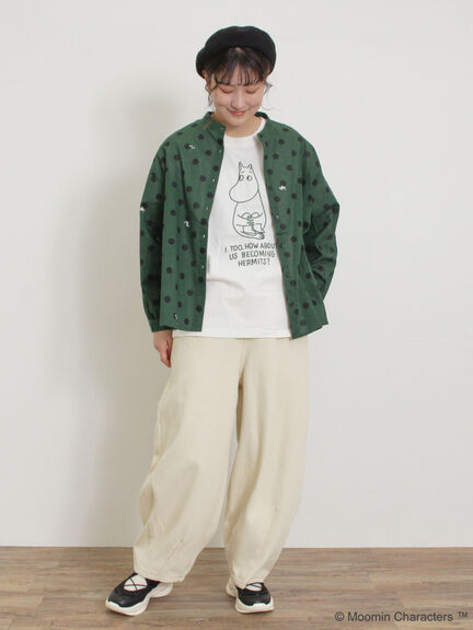 【MOOMIN×Samansa Mos2】ぽこぽこ刺繍Tシャツ（オフホワイト）｜Samansa Mos2（サマンサ モスモス）通販
