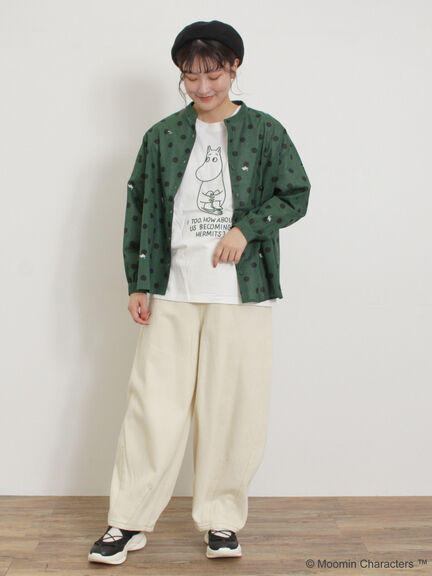 【MOOMIN×Samansa Mos2】ぽこぽこ刺繍Tシャツ（オフホワイト）｜Samansa Mos2（サマンサ モスモス）通販