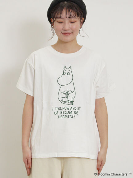 【MOOMIN×Samansa Mos2】ぽこぽこ刺繍Tシャツ（オフホワイト）｜Samansa Mos2（サマンサ モスモス）通販