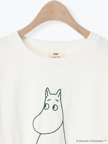 【MOOMIN×Samansa Mos2】ぽこぽこ刺繍Tシャツ（オフホワイト）｜Samansa Mos2（サマンサ モスモス）通販