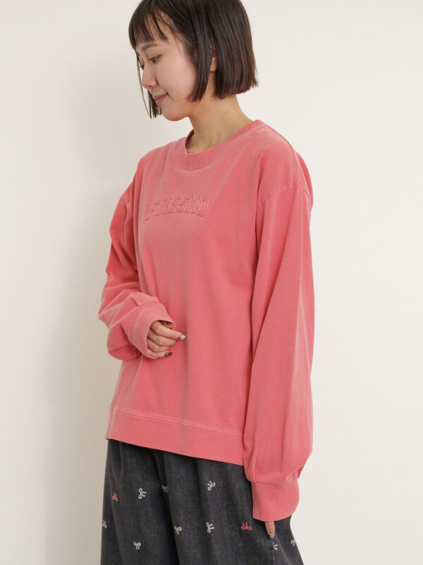 セール】 ピグメント加工ワッペンロゴスウェット（オフホワイト