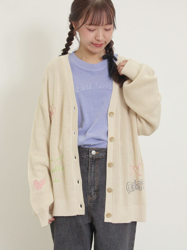 ワンダフルワールド カネコイサオ くまさんワッペン ロゴプリント スウェット 洗える】ベア刺繍スウェット（スウェット・トレーナー