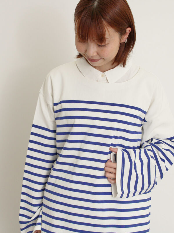 tシャツ パネルボーダー バスクシャツ レディース NOMBRE IMPAIR tシャツ パネルボーダー バスクシャツ レディース
