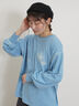 配色ステッチプリントアソートロングTシャツ（ブルー）｜Samansa Mos2（サマンサ モスモス）通販