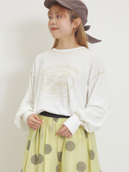 配色ステッチプリントアソートロングTシャツ（オフホワイト/グレー/ブラック/ブルー）｜Samansa Mos2（サマンサ モスモス）通販
