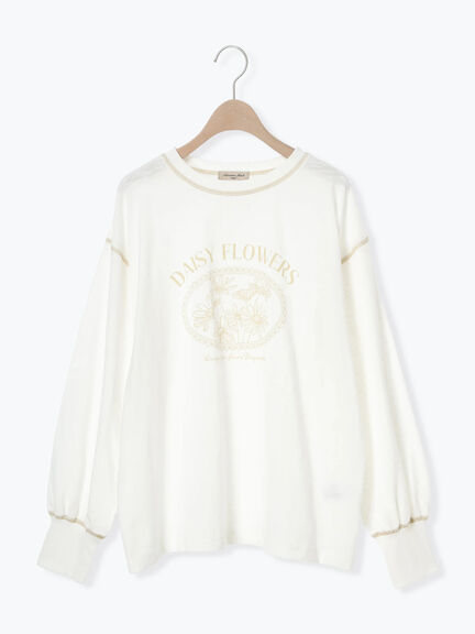 配色ステッチプリントアソートロングTシャツ（オフホワイト/グレー/ブラック/ブルー）｜Samansa Mos2（サマンサ モスモス）通販