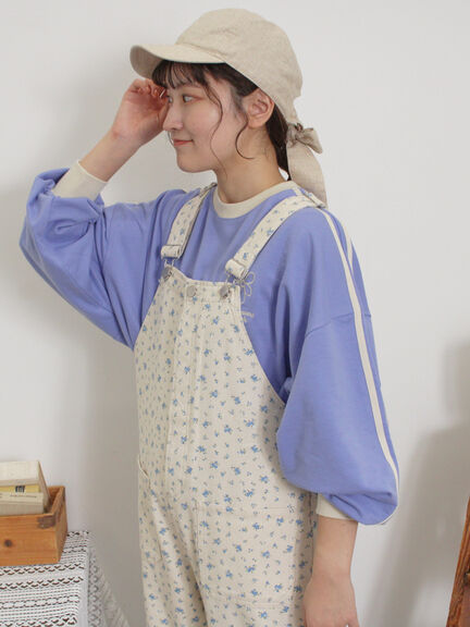 ミニ裏毛ワンポイント刺繍ラインスウェット（オフホワイト/グレー/ブラック/パープル）｜Samansa Mos2（サマンサ モスモス）通販