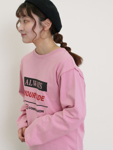 ロゴ刺繍アソートロングTシャツ（オフホワイト/グレー/ブラック/ピンク）｜Samansa Mos2（サマンサ モスモス）通販
