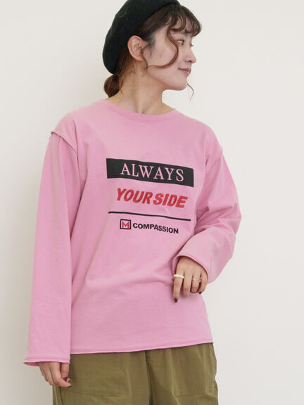 ロゴ刺繍アソートロングTシャツ（オフホワイト/グレー/ブラック/ピンク）｜Samansa Mos2（サマンサ モスモス）通販